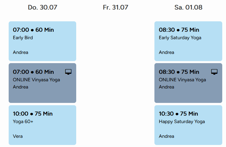 Online Klassen Eastend Yoga